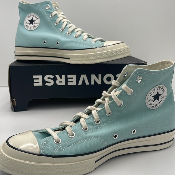 Converse Men’s High-Top Sneakers in Aqua A00621C CHUCK 70 HI SOFT JUNIPER/EGRET - Picture 15 of 16